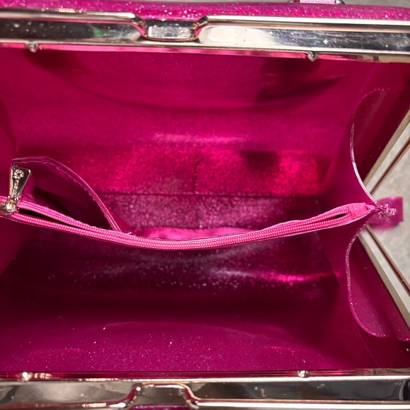 Sparkly  Pink Candy Bag Jelly Bean Style Handbag Satchel Purse Gold NWT - Picture 6 of 9